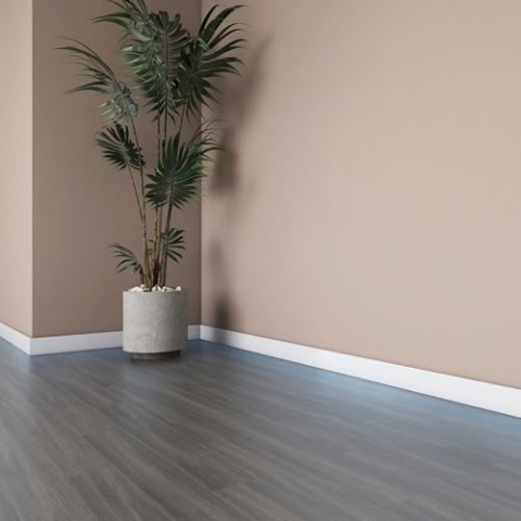 [neu.haus] Sockelleisten Coevorden 14 Stück Fußbodenleisten 195 x 8 cm Weimarer Profil Weiß Flexible Bodenleisten Kunststoff Zierleisten wasserdicht