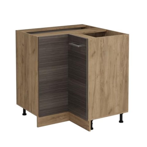 Vicco Eckunterschrank R-Line, Küchen Eckschrank, Edelgrau, 75.6 cm ohne Arbeitsplatte