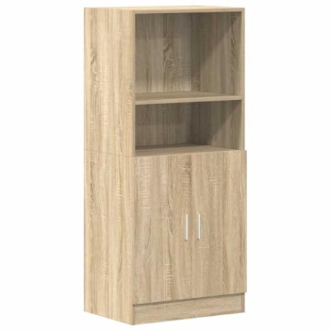 vidaXL Küchenschrank Sonoma-Eiche 57x41,5x131,5 cm Holzwerkstoff, Schrank, Küchenzeile, Beistellschrank, Vorratsschrank, Geschirrschrank, Sideboard