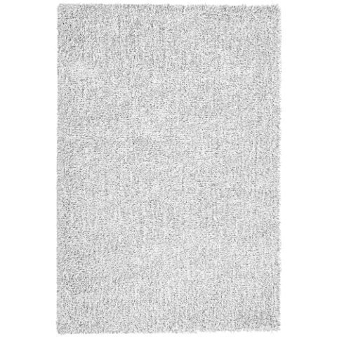 Teppich rechteckig 140x200 cm schwarz grau meliert Shaggy Hochflor Modern Demre