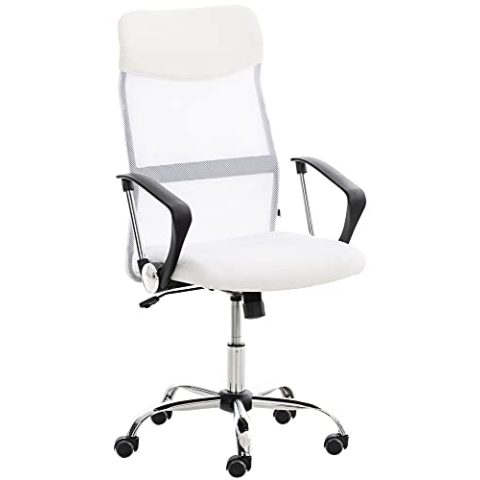 CLP Bürostuhl Washington I Ergonomischer Drehstuhl I Höhenverstellbar Mit Wippmechanik, Farbe:weiß