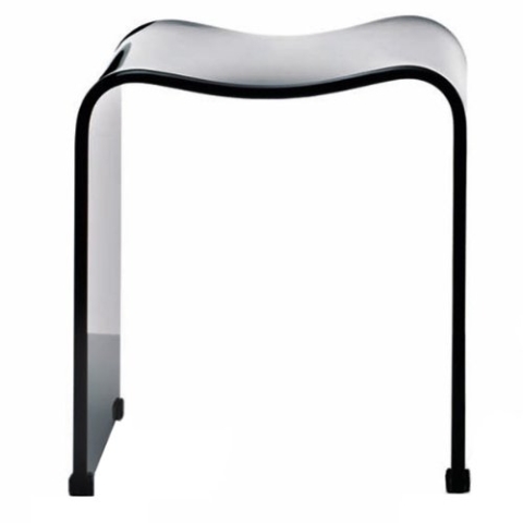 Decor Walther 0506860 DW 80 Badhocker Acryl, schwarz