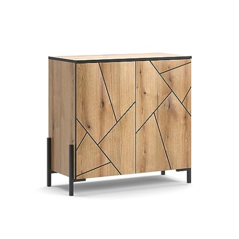 Vicco Kommode Hatto, Regal mit Türen, Eiche, 84 x 80.1 cm