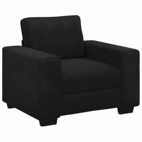 vidaXL Sessel Schwarz 60 cm Samt, Sofasessel, Fernsehsessel, Relaxsessel, Einzelsofa, Relaxsofa, Loungesessel, Wohnzimmer Sessel, Polstersofa