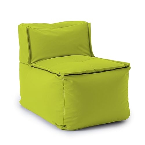 Lumaland Sitzsack-Lounge Modular Mittelteil | Waschbare & Wasserfeste Sitzmöbel für Innenräume & Garten | Indoor & Outdoor Sitz-Garnitur | Einfach erweiterbar | 54x81x70cm [Apfelgrün]