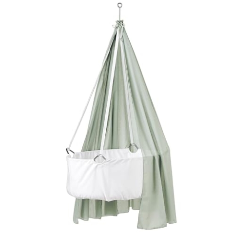 Leander Betthimmel für Leander Classic™ Wiege Sage Green - Babybett Himmel fürs Babyzimmer - Leichter Wiegenhimmel aus halbtransparenter Baumwolle