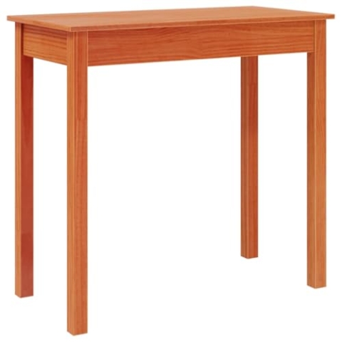 vidaXL Konsolentisch, Flurtisch mit Platte, Beistelltisch für Wohnzimmer, Sofatisch Sideboard, Modern, Wachsbraun Massivholz Kiefer