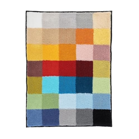 Kleine Wolke Cubetto Badteppich, Polyacryl, Mehrfarbig, 65 x 90 cm