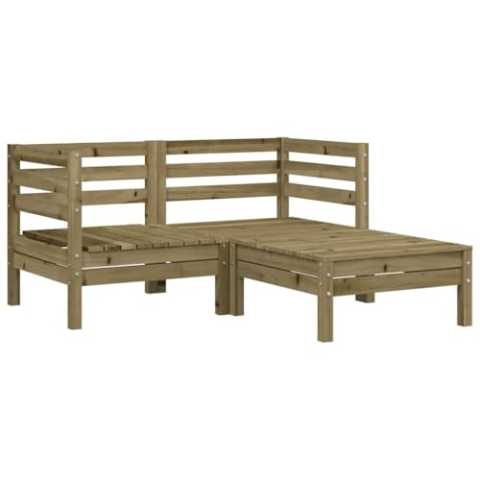 vidaXL Gartensofa 2-Sitzer, Outdoor Sofa mit Latten-Design, Gartencouch Modular, Gartenmöbel Gartengarnitur Sitzgruppe, Kiefernholz Imprägniert