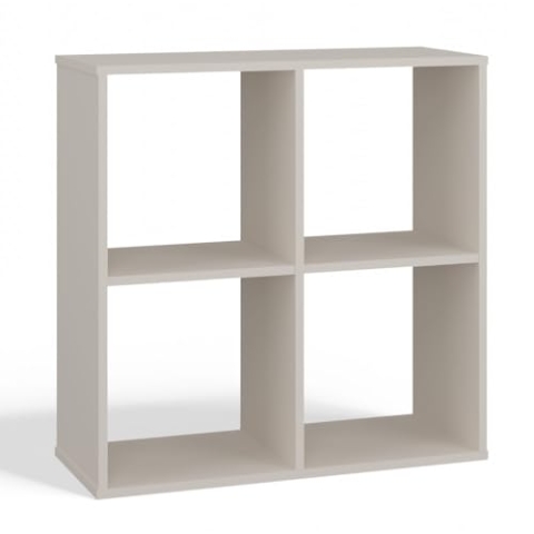 CDF Bücherregal Kaschmir (beige) – Regal für Bücher, Spielzeug – möbel ideal für Wohnzimmer, Kinderzimmer oder Jugendzimmer – standregal Malax 2x2