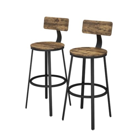 Vicco Barhocker Caracas, Hocker für die Bar, Eiche rustikal, 34 x 102 cm 2er Set