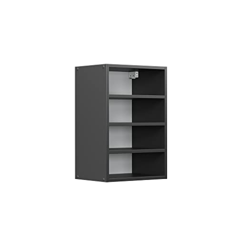 Vicco Hängeschrank R-Line, offener Küchenschrank, Anthrazit/Anthrazit, 40 cm