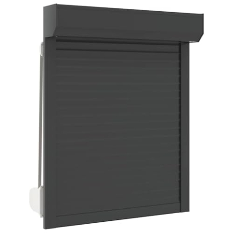 vidaXL Rollladen Gute Wärme- und Schalldämmung Rollladenpanzer Behang Rolladen Rolladenbehang Vorbaurollladen Vorbaurolladen Aluminium 80x100cm Anthrazit