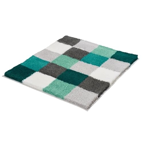 Kleine Wolke 5426675539 Badteppich Caro, 55 x 65 cm, Petrol, 4004478230569