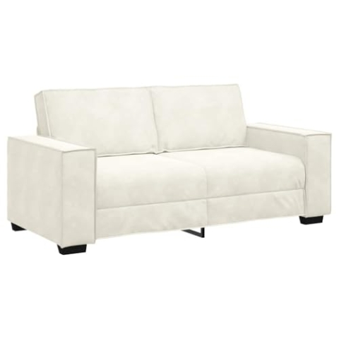 vidaXL 2-Sitzer-Sofa Creme 140 cm Samt