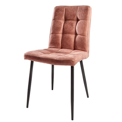 invicta INTERIOR Retro Design Stuhl Modena Vintage braun mit Ziersteppung Esszimmerstuhl Besucherstuhl