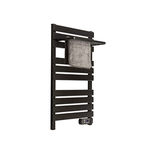 CREATE / WARM Towel 500W / Elektrischer Badheizkörper Schwarz mit Regal / 96,9x5x55cm / Thermostat, geringer Verbrauch
