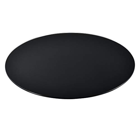 [neu.haus] Glasplatte 'Glasgow' Ø50cm Rund Schwarz Glasscheibe Tischplatte ESG Glas Kaminplatte Kaminglas DIY Tisch