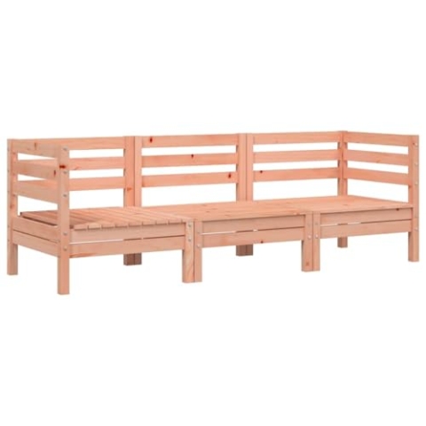 vidaXL Gartensofa 3-Sitzer, Outdoor Sofa mit Latten-Design, Gartencouch Modular, Gartenmöbel Gartengarnitur Sitzgruppe, Massivholz Douglasie