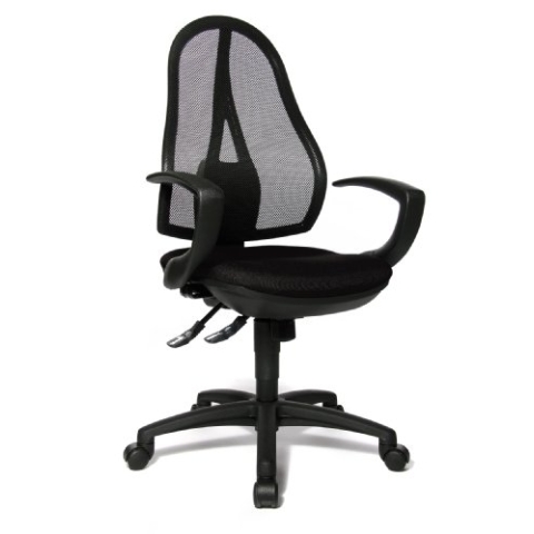 Topstar OP20QG20 Open Point SY, Bürostuhl, Schreibtischstuhl, ergonomisch, inkl. Armlehnen, Stoffbezug, schwarz
