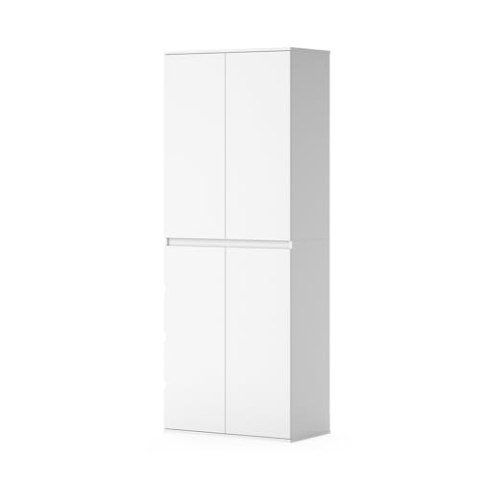 Vicco Kleiderschrank Claus, Weiß, 74 x 191.5 cm mit 4 Türen