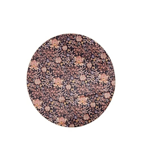 Essenza Teppich Ophelia Nightblue, Ø 180 cm, 60% Polyester, 30% thermoplastischesPolyurethan, 10% Baumwolle, Blumen