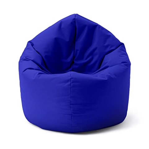 Lumaland Sitzsack für Kinder & Erwachsene mit 2-in-1-Funktion für bequemes Sitzen & Liegen | Ø 120x75 cm Sitzkissen für Outdoor & Indoor | Pflegeleicht Dank abnehmbarem Bezug | Anpassbaren EPS-Perlen