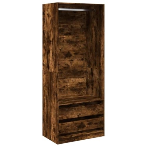 vidaXL Kleiderschrank, Schrank, Kleider Organizer, Schlafzimmerschrank, Flurschrank, Dielenschrank, Hochschrank, Räuchereiche 80x50x200 cm Holzwerkstoffs