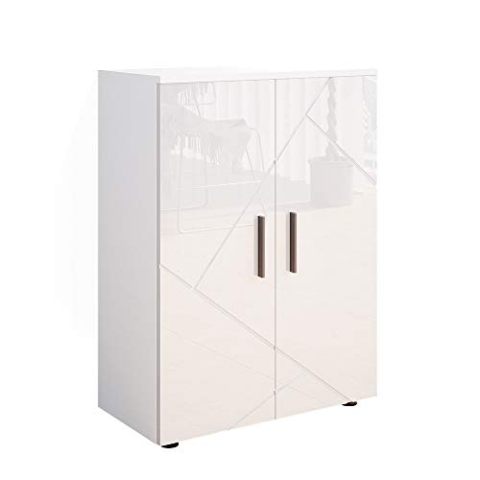 Vicco Midischrank Irma, Badmöbel, Weiß Hochglanz, 60 x 81 cm