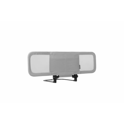 Casualplay Safe Night Tragbares Bettgitter mit seitlichem Zusammenklappen, ausziehbar bis 120 cm, Grau