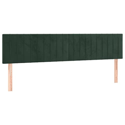 vidaXL 2X Kopfteil Polsterkopfteil Bettkopfteil für Bett Betthaupt Bettgestell Schlafzimmer Bettrahmen Bettzubehör Dunkelgrün 90x5x78/88cm Samt