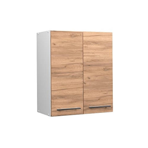 Vicco Hängeschrank Fame-Line, hängender Küchenschrank, Goldkraft Eiche/Weiß, 60 cm