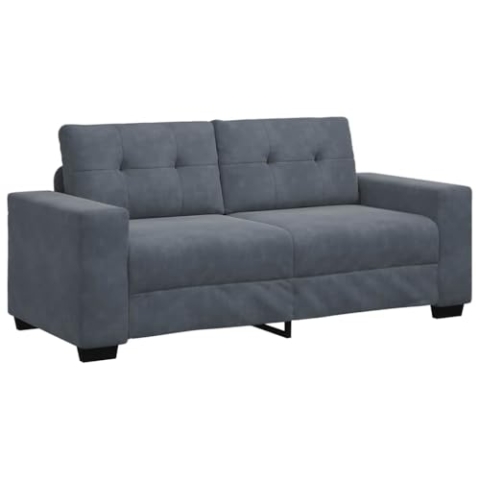 vidaXL Zweisitzer-Sofa Dunkelgrau 140 cm Samt