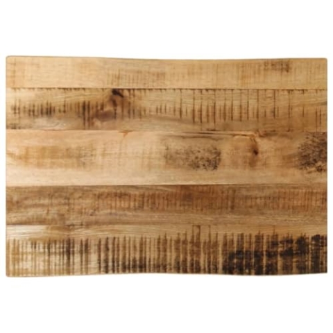vidaXL Tischplatte, Holzplatte für Tisch Esstisch Couchtisch, Massivholzplatte Baumkante, Ersatztischplatte, 50x40x3,8cm Raues Mango Massivholz