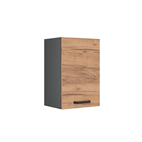 Vicco Hängeschrank R-Line, hängender Küchenschrank, Goldkraft Eiche/Anthrazit, 40 cm