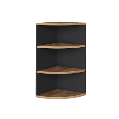 Vicco Eckregal Ecki, Bücherregal, Anthrazit/Goldkraft Eiche, 30 x 60 cm