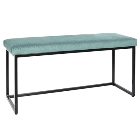 Home Deco Factory Giulia Bank, Samt, gerippt, Blau