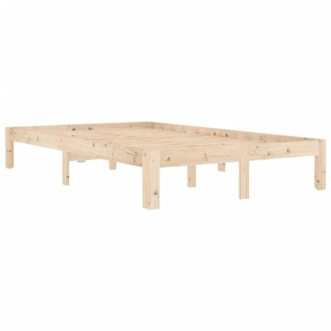 vidaXL Massivholzbett Bettgestell mit Lattenrost Bett Holzbett Bettrahmen Doppelbett Schlafzimmerbett Schlafzimmermöbel Kiefer 120x200cm