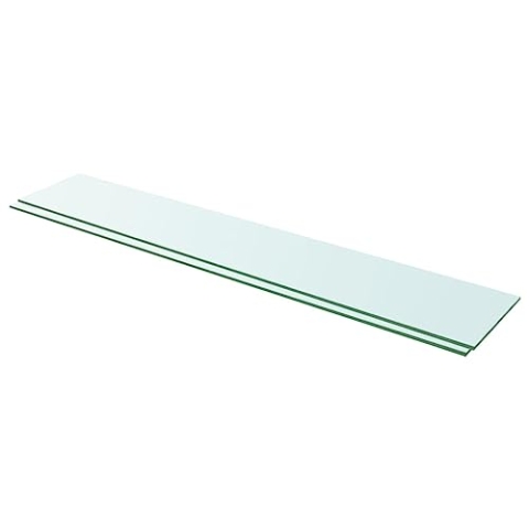 vidaXL 2X Regalboden Glas Glasboden Glasscheibe Glasplatte Regalbrett Ersatz Platte Glasscheibe für Glasregal Klarglas Transparent 110x20cm
