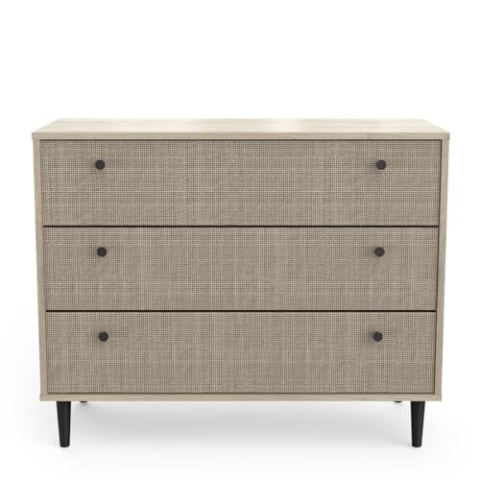 Demeyere Kommode – 3 Schubladen – Saigon 2 Jahre Garantie, Holzwerkstoff, braun, L 90,7 x P 39,6 x H 72,6 cm