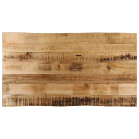 vidaXL Tischplatte, Holzplatte für Tisch Esstisch Couchtisch, Massivholzplatte Baumkante, Ersatztischplatte, 100x60x2,5cm Raues Mango Massivholz