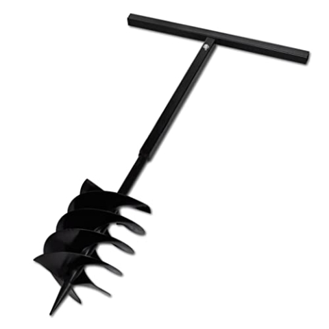 vidaXL Erdbohrer 200 mm Erdlochbohrer Pfahlbohrer Erdbohrgerät Hand Bohrer