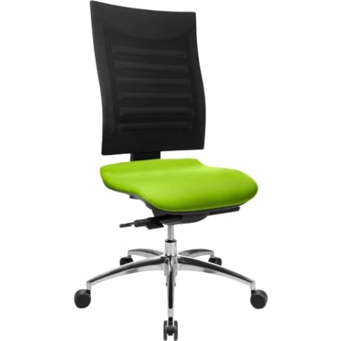 Bürostuhl Ergonomisch, Schreibtischstuhl verstellbar, Ergochair Drehstuhl Chefsessel mit Synchronmechanik, Lordosenstütze & Knierolle höhenverstellbar, home office chair - ohne Armlehnen - grün