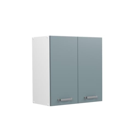 Vicco Hängeschrank R-Line, Wandhängeschrank, Blau-Grau/Weiß, 60 cm mit Türen