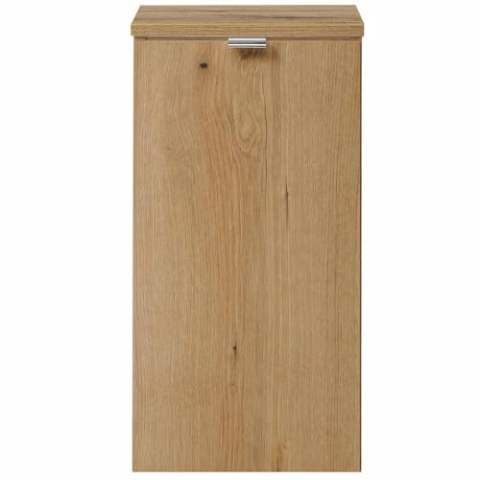 [en.casa] Badezimmer Unterschrank Skelbolu Badezimmerschrank hängend 30 x 60 x 40 cm mit Tür Badschrank mit 2 Fächern Hängeschrank Wandschrank Softclose-System Eiche