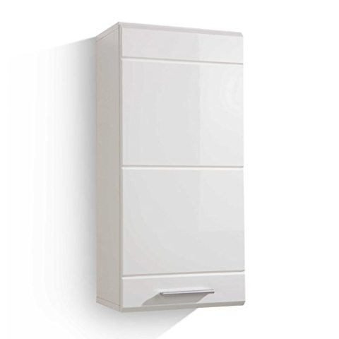 trendteam smart living - Hängeschrank Wandschrank - Badezimmer - Mezzo - Aufbaumaß (BxHxT) 37 x 77 x 23 cm - Farbe Weiß - 128050101