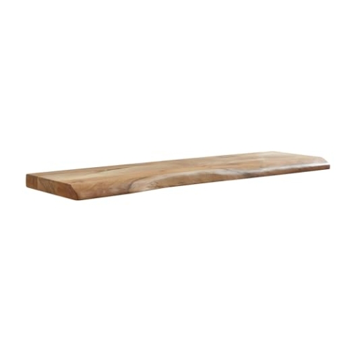 Wohnling Wandregal mit Baumkante Akazie Massivholz 100 cm, Design Schweberegal Wandboard Massiv, Regal Holz Natur, Landhausstil Hängeregal