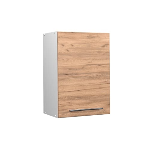 Vicco Hängeschrank Fame-Line, hängender Küchenschrank, Goldkraft Eiche/Weiß, 50 cm