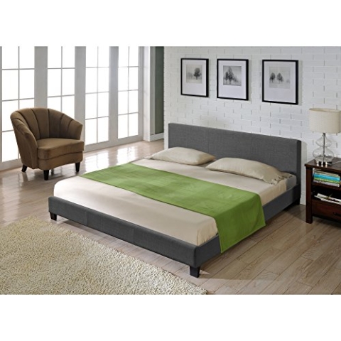 Corium Textil Doppelbett Polsterbett 140x200cm Bettgestell mit Lattenrost Stoff Bett