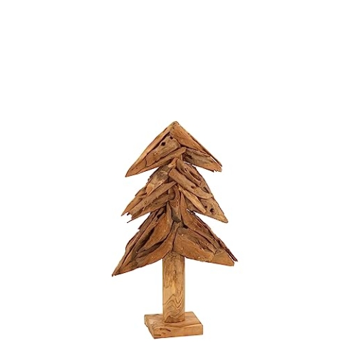 J-Line Baum STÜCKE TEAKHOLZ NATURELL MEDIUM